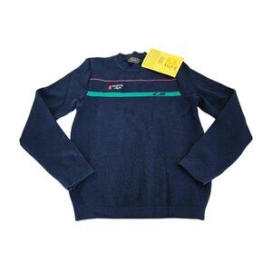 NWT Vintage Michelob Light Beer Wool Sweater Women's Medium Blue CB Sports